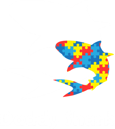Daddy Shark Puzzles Autism Awareness Backpack